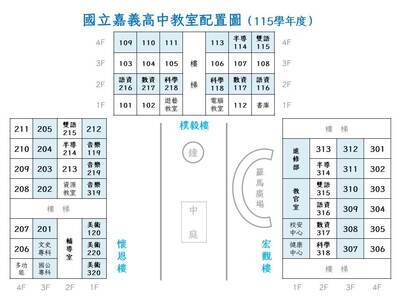 115學年度全校教室配置圖